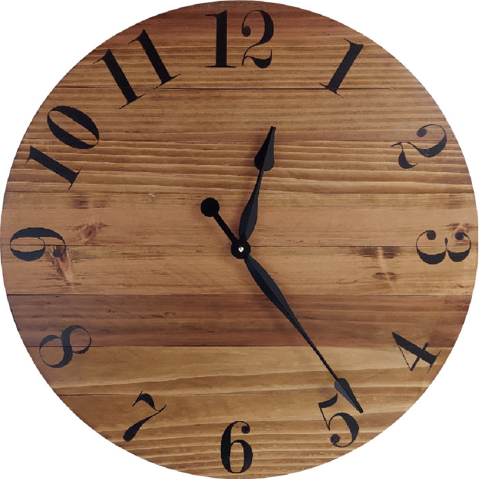 Gracie Oaks Madelynne Wood Wall Clock Wayfair